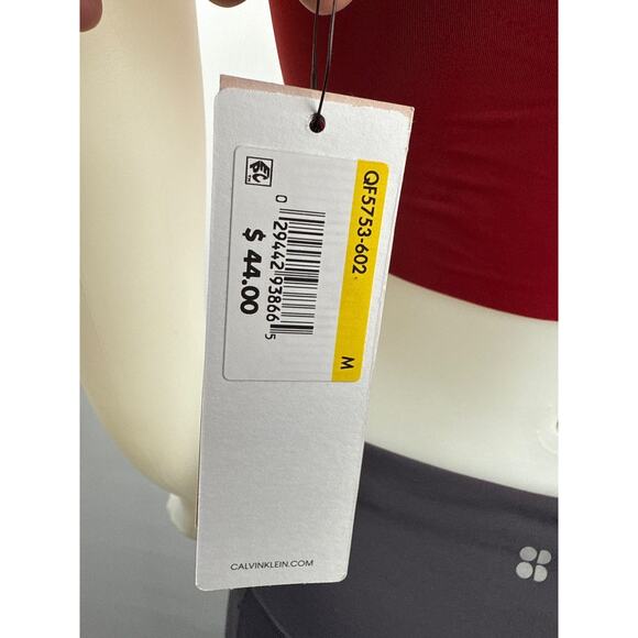 Calvin Klein Bralette Invisibles Womens Medium Red Triangle Lined QF5753 - Picture 5 of 6